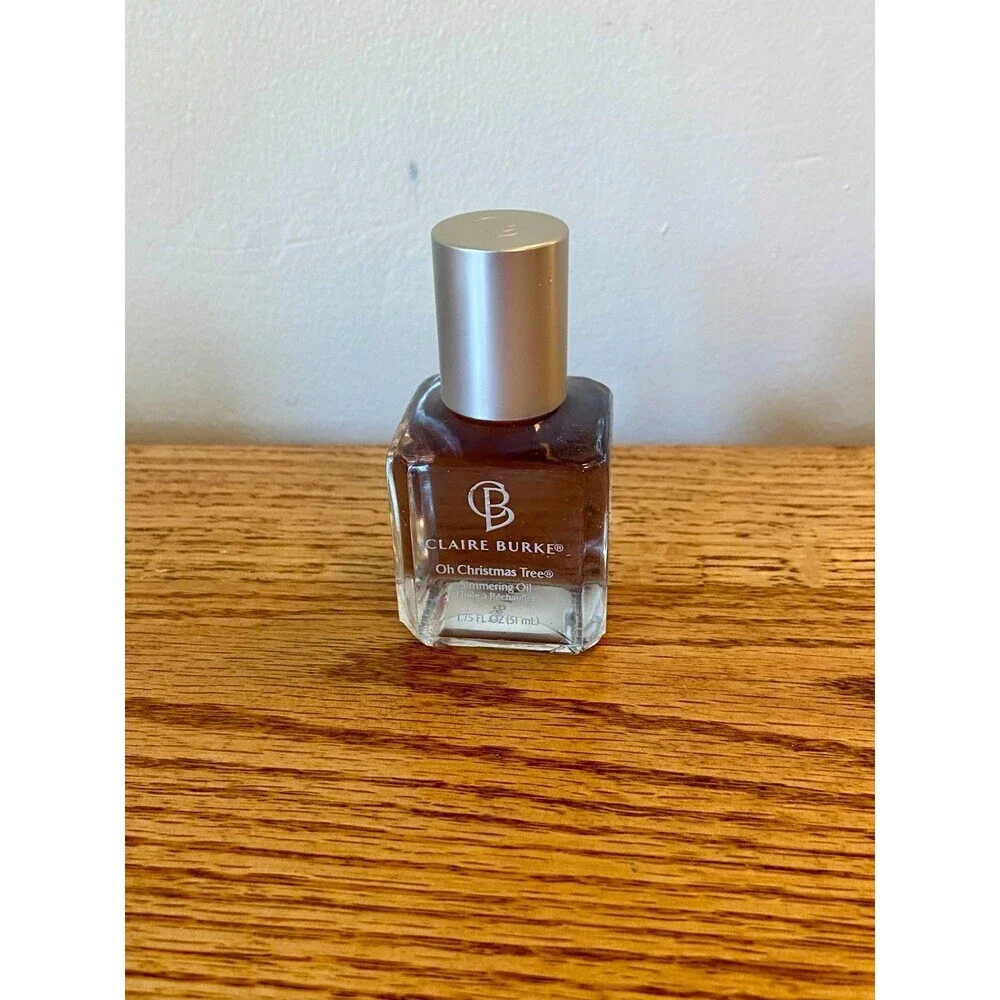 Claire Burke Oh Christmas Tree Simmering Oil 1.75 Oz Rare New Glass Bottle Holid
